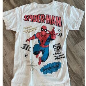 Marvel Spider-Man Boys Graphic T-Shirt Youth‎ Small Red Blue Short Sleeve Tee